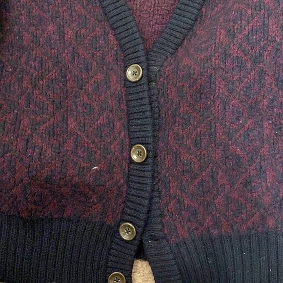 100% wool Preswick & Moore purple patterned sweater - Picture 4 of 5